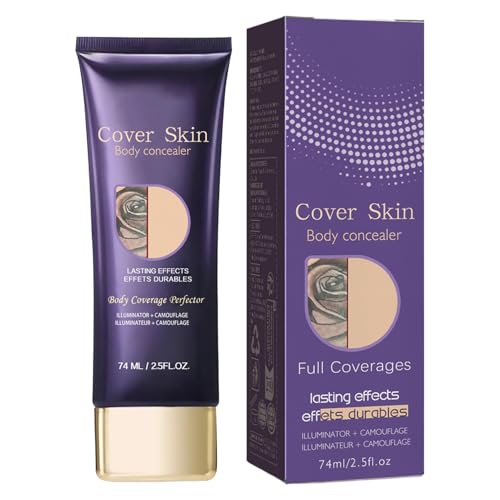 Perfector de piel en todas partes para las piernas, la cubierta del cuerpo Perfector solo en un corrector hidratante, base de cobertura de tatuaje, maquillaje impermeable para piernas y cuerpo, brillo