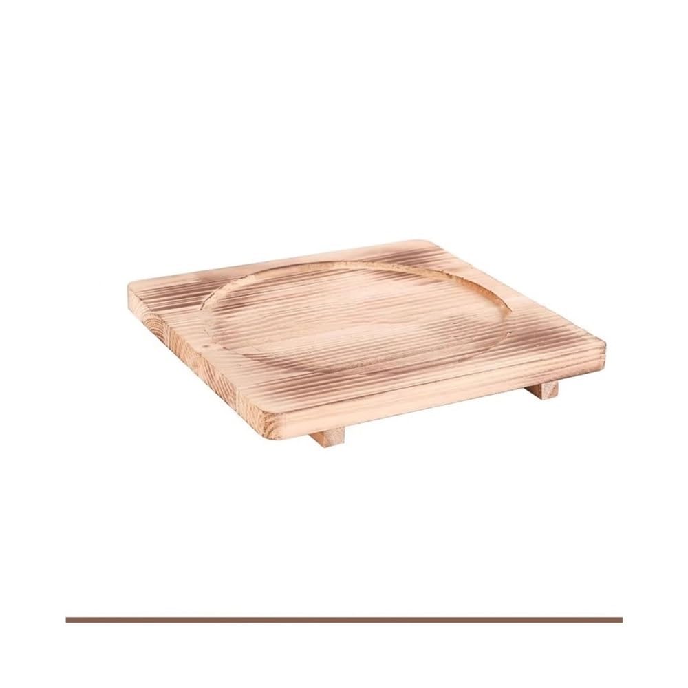 Plateau isolant résistant à la chaleur en bois de qualité pour repas