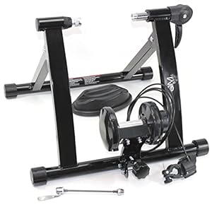 Fahrrad Rollentrainer, flexibel einsatzbar für 26-29 Zoll Reifen, universell für Nabe mit Schnellspanner und Kettenschaltung, Metallrolle Fahrradtrainer Lenker Fahrrad Schalthebel