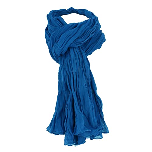 Clj Charles Le Jeune. Chèche. DAKAR, Coton. bleu céruléen. Uni Cover