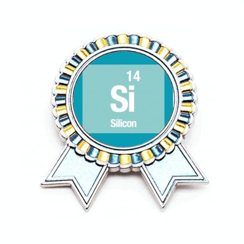 Badge Broche Science en silicone et métal décoratif motif élément cheval taille M