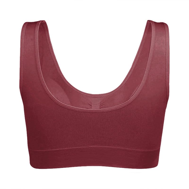 Image of Litthing Lace Bralettes for Women Padded Sports Bra Seamless Plus Size Tank Tops Wirefree Comfort Yoga Cami T Shirt Bras