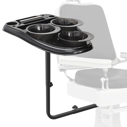 Hair Coloring Tray to Chair, Salon Barber Tool Tray Fixed to Chair 360 Degree Rotation, Professional for Hairstylist Color