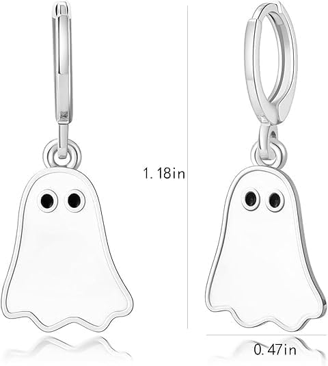 Halloween Ghost Earrings for Women - Cute Fashion Dang Drop for Cosplay & Party Drop Earrings - Funny Halloween Jewelry - Image 5