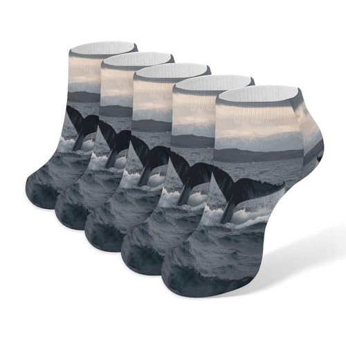 Calcetines atléticos de algodón antiampollas Humpback con soporte elástico y corte bajo