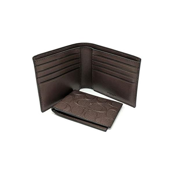 COACH COMPACT ID WALLET IN SIGNATURE CROSSGRAIN LEATHER,F75371 BLACK