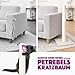 Petrebels Kratzbaum Maine 90 cm Hoch, mit Extra Stabiler Bodenplatte und Natur-Sisal Stamm, 40 x 40 x 90 cm, Farbe Creme/Beige