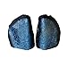 JIC Gem Blue Agate Bookends Geode Book Ends for Shelves Decorative Crystal Bookends Heavy Duty Bookend Bookshelf Decor with Rubber Bumpers(1 Pair, 3-4 LBS)