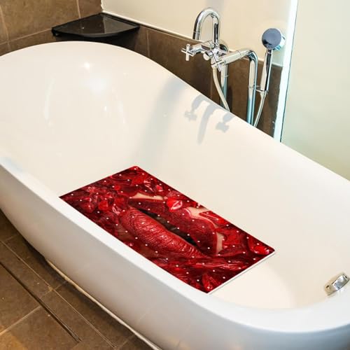 Tapete antideslizante para bañera extralargo de PVC con ventosas 6