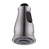 KES Kitchen Sink Faucet Head 2-Function Pull Out Spray Head with Check Value Replacement Part G 1/2 Connections Brushed Nickel, KES-PFS5-2