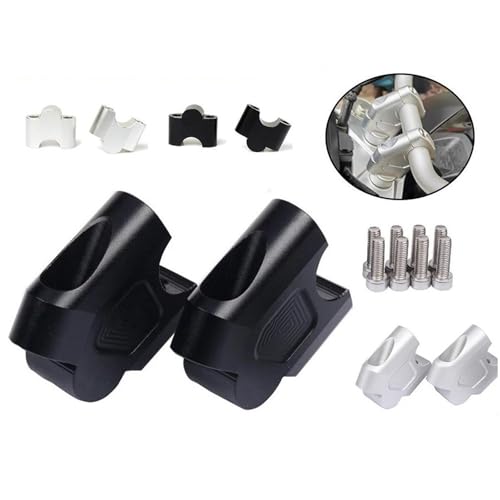 Extensor manillar Benelli TRK702 TRK702X abrazadera elevadora y adaptador montaje plata 5