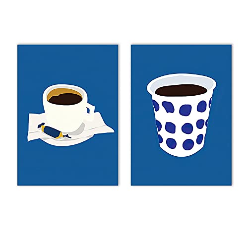 Art toile peinture café affiche nordique pour décoration murale moderne