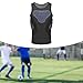 kowaku Mens Padded Vest Sports Shock Training Top Gear Breathable Lightweight Compression Shirt Chest Protection for Baseball Rugby, S