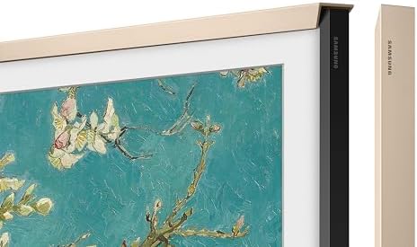 Samsung 43” The Frame TV Customizable Bezel, Magnetic, Quick and Easy Installation, VG-SCFC43SGMZA, 2023, Sand Gold Metal