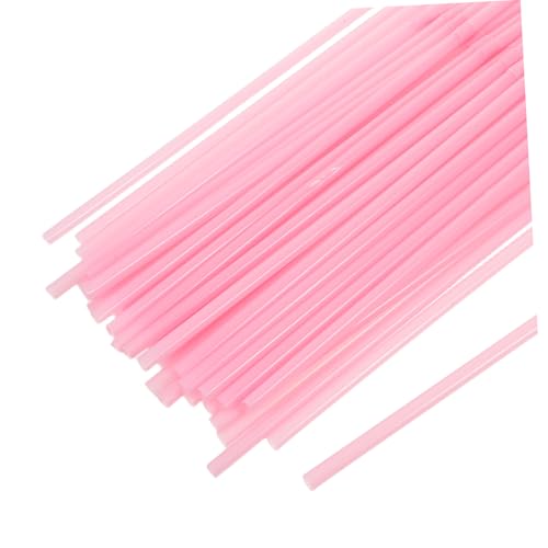 200 pitillos flexibles de plástico rosa para fiesta miniatura 7