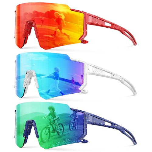 Fanshen Youth Baseball Sunglasses for Kids - Polarized Sunglasses Softball Cycling for Boys Girls...