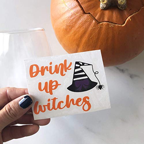 Halloween Wine Glass Decal Drink Up Witches DIY Halloween Gift Hocus Pocus