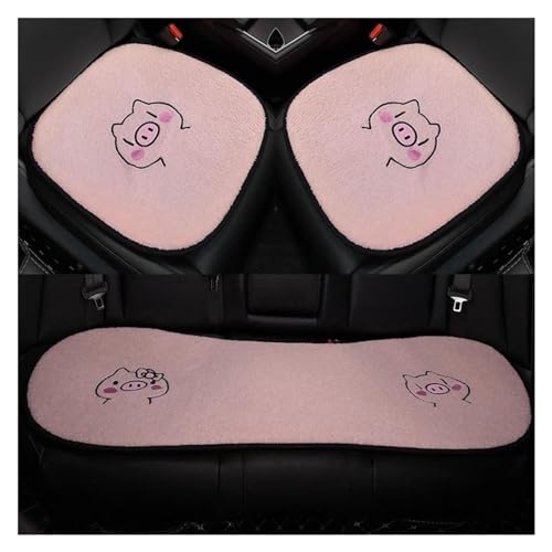 Housses de siège avant auto cochon universelles en peluche pour décoration intérieure