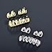 3Pieces Hip Hop Teeth Grillzs Set Street Styles Glossy Teeth Grillzs Set Upper and Lower Fit Hip Hop Fashion Brace HipHop
