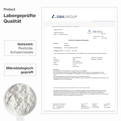 PROTECT – 300 g (30 Portionen), hochdosiert: 8g L-Glutamin + 2g Ballaststoffe aus Baobab Fruchtfleisch | Unterstützt Darmgesundheit & Verdauung | 99%+ Reinheit, vegan & ohne Zusatzstoffe