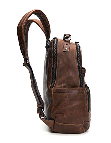 ▷ FRYE Logan mochila para hombre, talla única , Café Oscuro