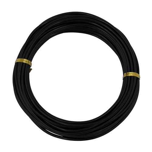 Bonsai Wire, 1 Roll of 3.0mm Anodized Aluminum Wire, 10m/32ft Total, for Bonsai Tree/Plant Training, Sculpting, Crafting (3.0mm, Black)