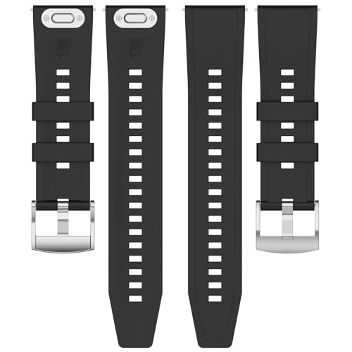 Correa de silicona compatible con Huawei Watch GT 6 46mm negra miniatura 3