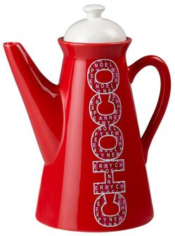 Chocolatière en céramique rouge 23 cm pour un chocolat chaud fait maison