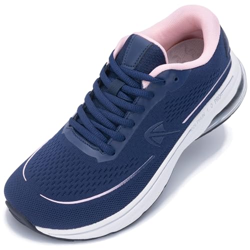 AOV Wide Toe Box Running Shoes Women Arch Support Walking Sneakers for Plantar Fasciitis Athletic Tennis Orthotic Shoes for Workout Gym RoseBlue Size 7