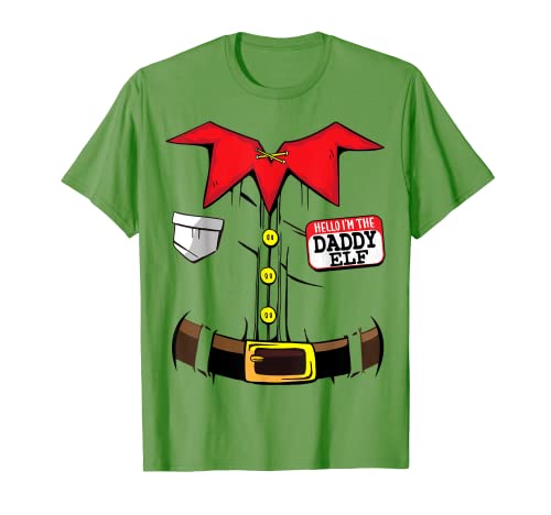 Mens I'm The Daddy Elf Christmas Family Matching Pajama Costume T-Shirt