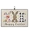 OComster Happy Easter Golf Towel with Carabiner Clip, Checkered Cheetah Bunny Microfiber Waffle Pattern Golf Towel, Golf Accessories for Cleaning Clubs and Balls, 24x16 in