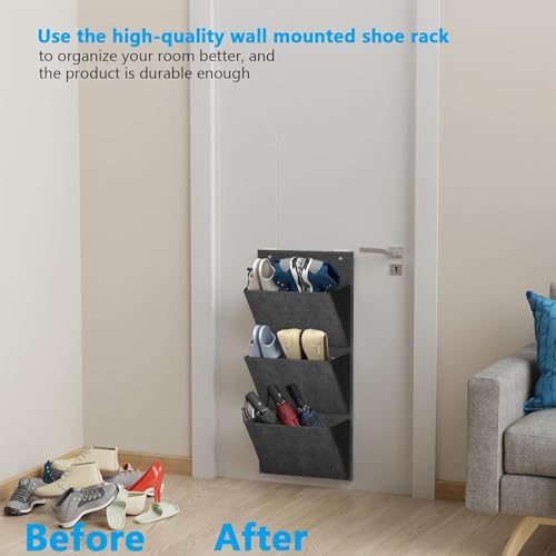 Rangement mural pour chaussures de camping-car sans perçage vertical - 3