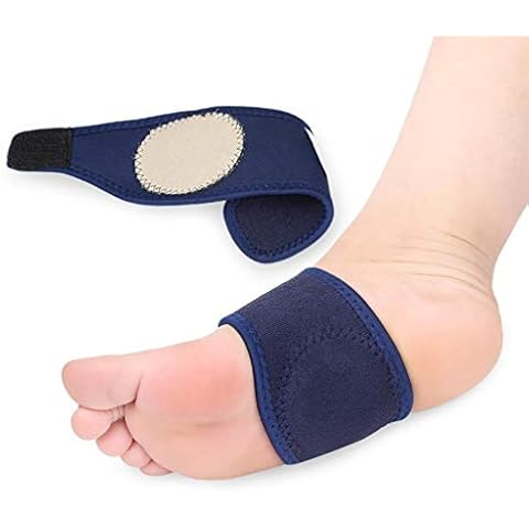 Arch Support Elastic Bandage, 2pcs Orthotic Insole Sleeves Metatarsal Pad Compression Brace Wraps, Plantar Fasciitis Flatfoot Heel Spurs Arch Pain Relief No-Slip Foot Pad Cover