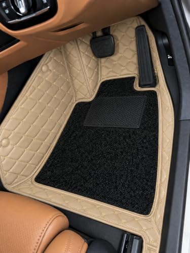 Image of 7D Car Floor Mat for Tata Harrier 2023 to 2026 | Beige