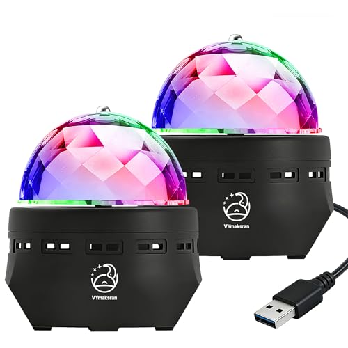 Disco Ball DJ Party Lights, Auto Rotating LED Stage Projector Light for Home Karaoke Stocking...