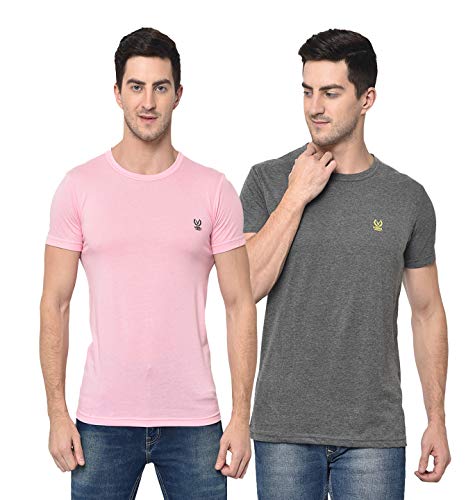 Image of Mack Jonney Regular Fit Multicolor Mens Tshirts(Pack of 2-MACK632555)