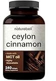 NatureBell Ceylon Cinnamon, 240 Softgels – Ceylon Cinnamon Extract – Made with MCT Oil – Non-GMO, cGMP Manufactured