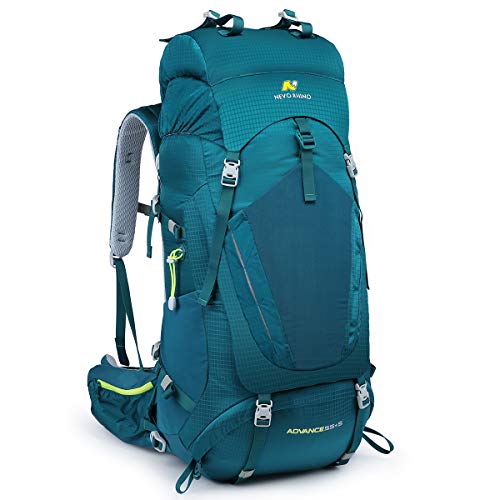 NEVO RHINO 50L/60L/80L Internal Frame Backpack,Ultralight waterproof Daypack for Hiking, Camping (green-55/60L)