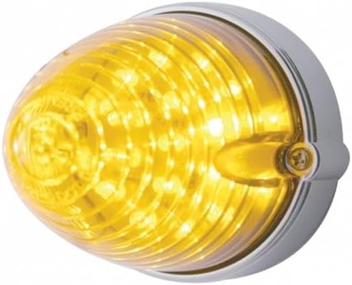 United Pacific 37980 Truck Cab Light, 19 LED Beehive Grakon 1000 Flush Mount Kit, Amber LED/Amber Lens