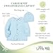 Little Me Clothes for Baby Boys’ and Girls’ Sweater and Cap Set, Soft Cable Knit Cotton Outfit with Pearlized Buttons, Baby Essentials, Light Blue, 6 Months