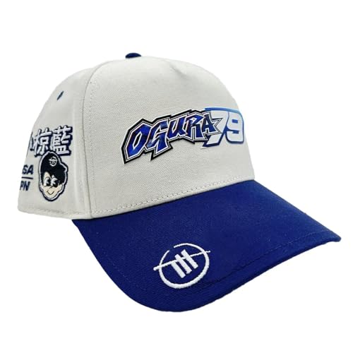 [CLUB WINNERS] 2025/2026 トラックハウス レーシング モトGP 小椋 藍 公式 ヘルメット パターン ベースボール キャップ ホワイト ネイビー