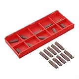 10 pack MGMN200-G LDA Carbide Inserts 2mm Steel Grooving Parting Cutting Tool Kit, Indexable for CNC Lathe Machining of Steel, Cast Iron, Stainless Steel and Aluminum in Industrial Manufacturing