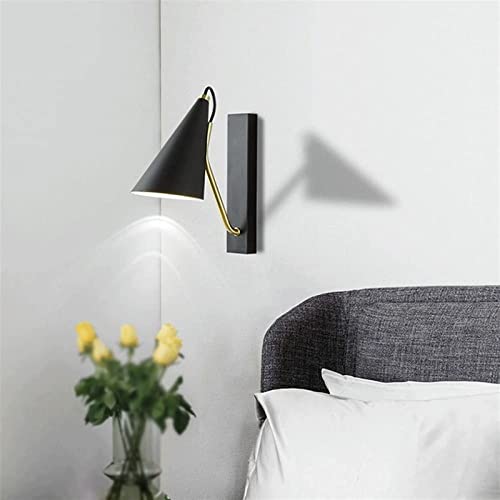 Lámpara moderna de pared LED ajustable negra para tocador de baño y dormitorio 3