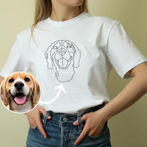 Premium Custom Dog Photo Embroidered Hoodie, Oversized Pet Face Sweatshirt, Cat Lover Gift, Mom Shirt- Size S to 4XL4