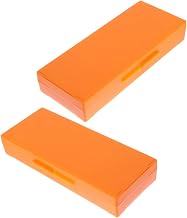 2pcs Reusable Microscope Slide Storage Boxes for 50 Slides, ABS Orange