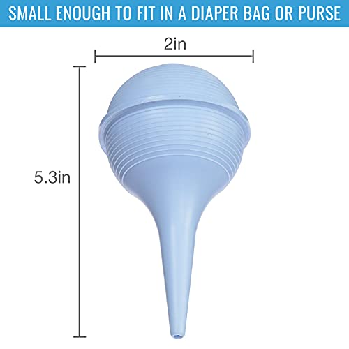 DMI Reusable Nasal Aspirator for Baby & Ear Bulb Syringe for Infant - Gentle Mucus Removal Suction to Clear Airway & Nasal | Baby Congestion Relief Nose Sucker for Baby