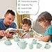 MCGMITT Silicone Tea Set, Tea Party Set for Little Girls Boys, 15 Pcs BPA Free Dishwasher Safe Pretend Tea Set for Toddlers Kids Age 3-6, Cute Toy Kitchen Accessories for Children Birthday Gifts
