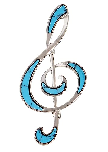 Image of Alilang Silvery Tone Abalone Shell Music Note Brooch Pin & Pendant Simple Accessories for Party Banquet New Years