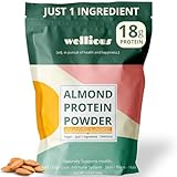 wellious Almond Protein Powder (Unflavored, Unsweetened) - 18 Grams of Pure Healthiest Vegan Protein for Women & Men | Gluten-Free, Soy-Free & Gut Friendly Protein Powder for Sports Nutrition