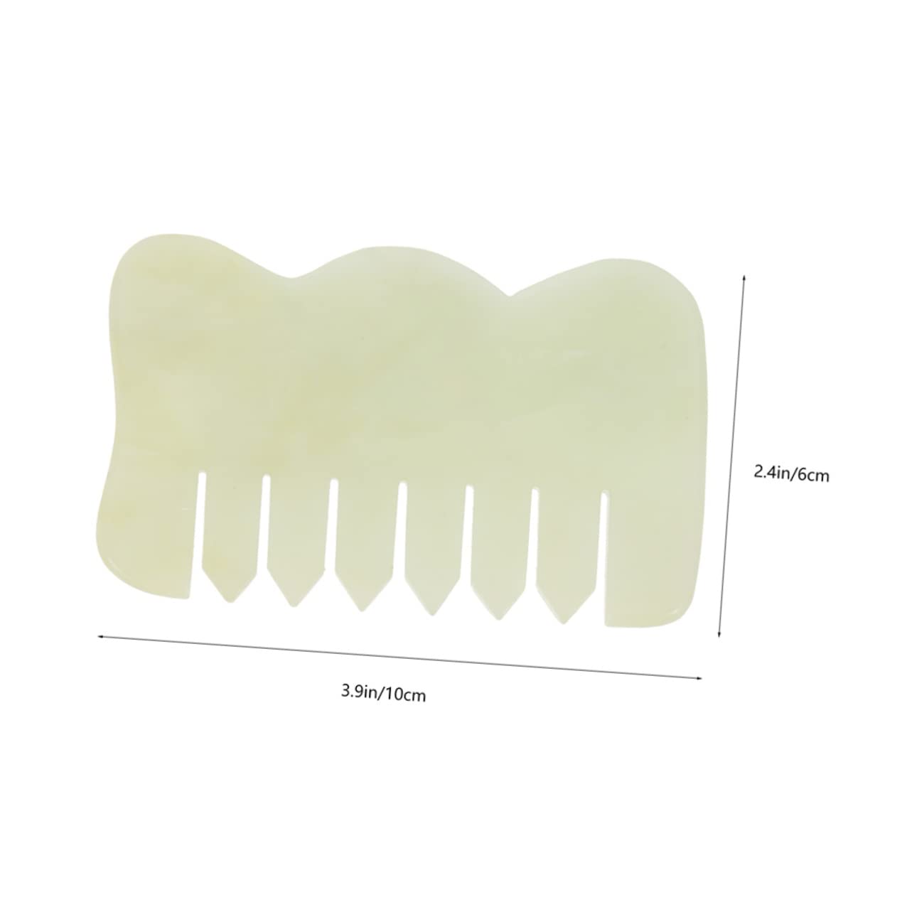 HONMEET Natural Jade Scalp Massager 2pcs Massage Comb Smooth Texture Gua Sha Tool Hair Face Massage Multipurpose